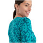 Camiseta funcional de mujer Icebreaker W Mer 200 Oasis LS Crewe Macro Camo