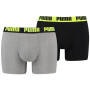 Calzoncillos bóxer para hombre Puma Basic Boxer 2P gris gray