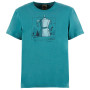 Camiseta de hombre E9 Moka verde/azul Green-Lake-362