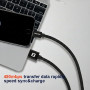 Cable de carga y datos Swissten Textile USB / Lightning 3 m