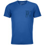 Camiseta de hombre Ortovox 185 Merino Way To Powder Ts M azul just blue