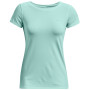 Camiseta funcional de mujer Under Armour HG Armour SS azul claro Sea Mist / / Metallic Silver