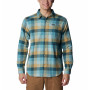 Camisa de hombre Columbia Cornell Woods™ Flannel Long Sleeve Shirt azul/amarillo Stone Blue Buffalo Check