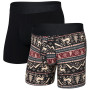 Calzoncillos bóxer para hombre Saxx Droptemp Cooling Cotton Boxer Brf Fl 2Pk negro caribou/black