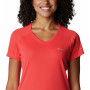 Camiseta de mujer Columbia Zero Rules rojo Red Hibiscus