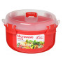 Bol con tapa Sistema Round Microwave rojo red